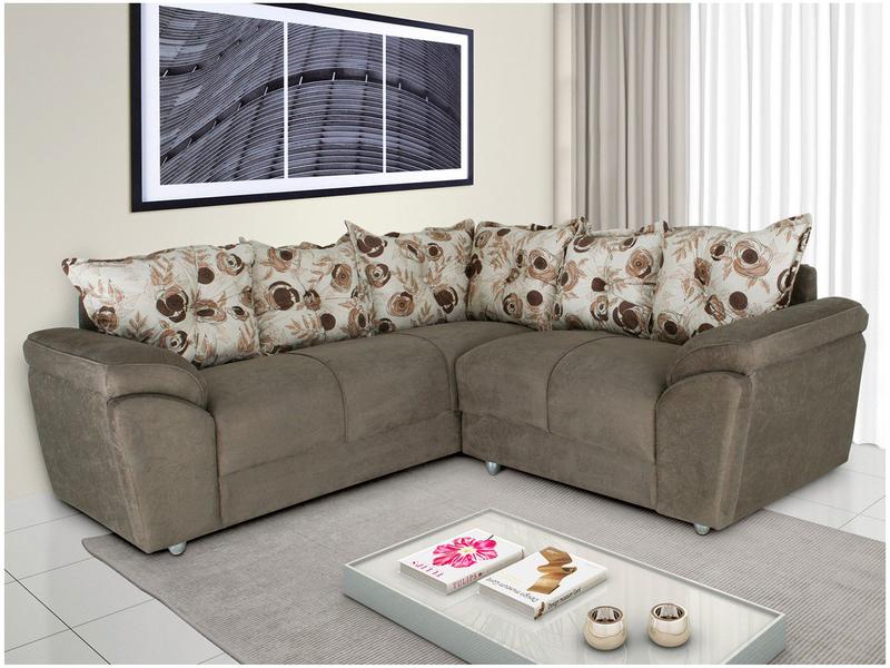 Sofá de Canto 2 e 3 Lugares Suede Thor - Orion - Móveis para Sala